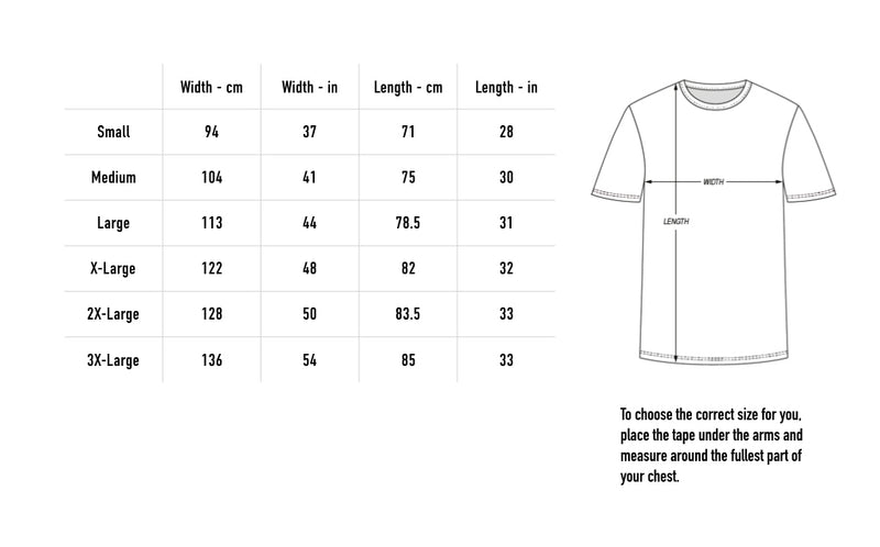 Size chart for Faun T-Shirt - Bubblegum