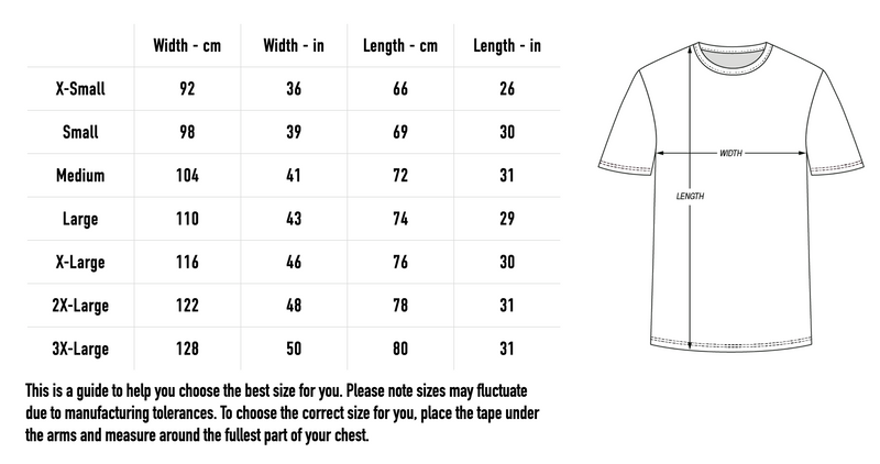 Size chart for What is THALL? T-Shirt - Black